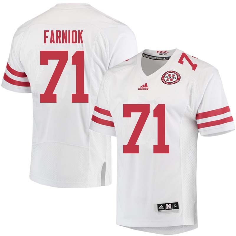 Men #71 Matt Farniok Nebraska Cornhuskers College Football Jerseys Sale-White